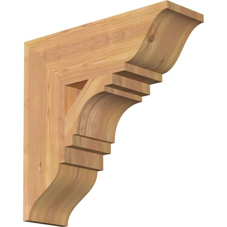 Ekena Millwork Merced Traditional Smooth Bracket, Western Red Cedar, 5 1/2"W x 18"D x 18"H BKT06X18X18MRC01SWR